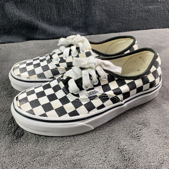 Vans Checkerboard Lace Up Sneakers Check Design Women's Size 6 Kids 4.5 - Picture 2 of 13
